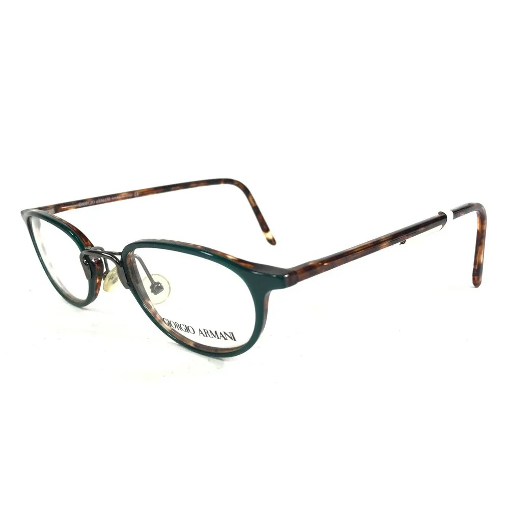 Giorgio Armani 2008 355 Eyeglasses Frames Green Tortoise Round Oval 47-21-140